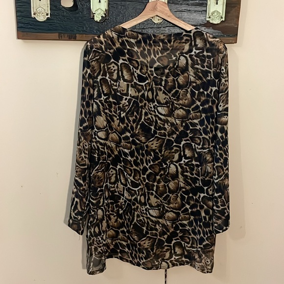 Victoria’s Secret Sheer Animal Print Swimsuit Coverup Blouse Size Small - Picture 11 of 15